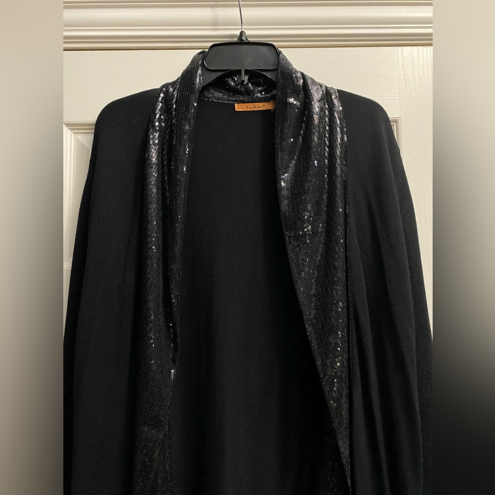 Belldini Women’s Cardigan Open Front Black Sz XL